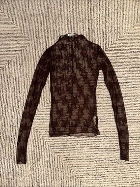 Intimately By Free People Burgundy Sheer Lace Shirt